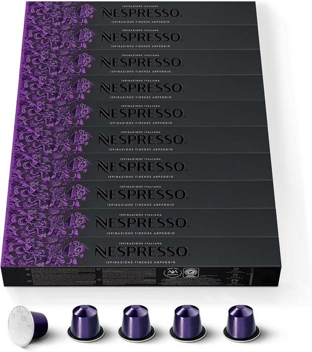 Pack Familiar 100 cápsulas Nespresso Original Arpeggio. Café Espresso intenso (9/13), cremoso y con irresistibles notas a cacao. Un clásico indispensable. Nespresso - extra