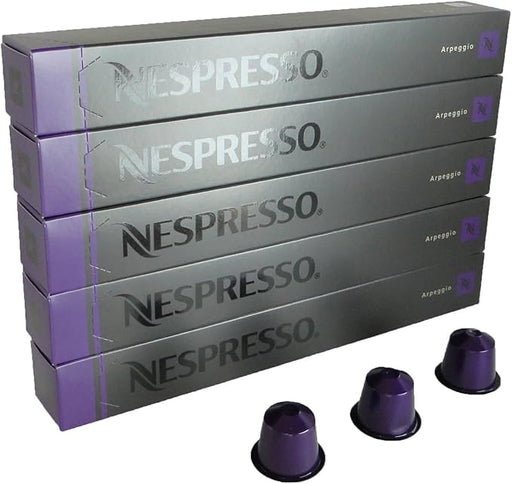 Pack Familiar 100 cápsulas Nespresso Original Arpeggio. Café Espresso intenso (9/13), cremoso y con irresistibles notas a cacao. Un clásico indispensable. Nespresso - frontal
