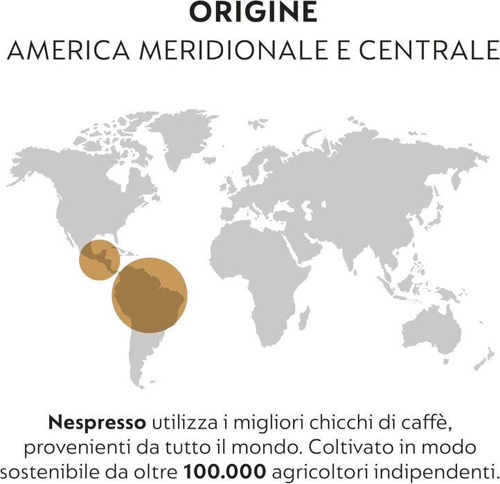 Pack Familiar 100 cápsulas Nespresso Original Arpeggio. Café Espresso intenso (9/13), cremoso y con irresistibles notas a cacao. Un clásico indispensable. Nespresso - ingredientes