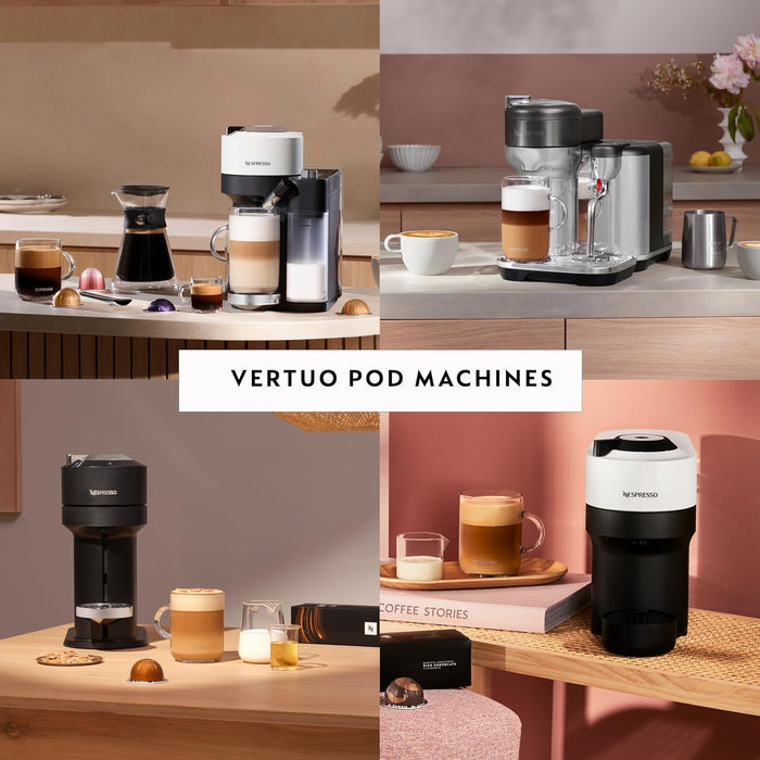 Pack Surtido Nespresso Vertuo de 30 cápsulas. Descubre 3 variedades para taza Mug (230ml): 10 Stormio (Int. 8), 10 Odacio (Int. 7) y 10 Melozio (Int. 6). El regalo ideal. Nespresso - uso