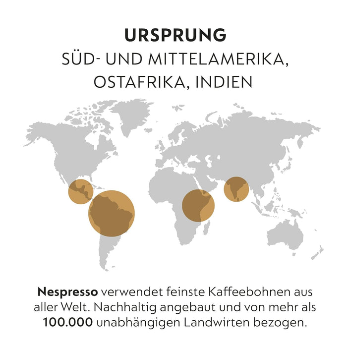 Selección de los Favoritos Nespresso Original, pack de 100 cápsulas. Una colección con los cafés Espresso y Lungo más icónicos: Ristretto, Arpeggio y más. Nespresso - presentacion