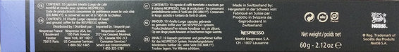 Surtido de 50 Cápsulas de Café Nespresso Original. Pack de degustación con 5 variedades de cafés Lungo y Ristretto: Vienna Lungo, Tokyo Lungo, Ethiopia, Ristretto y Stockholm Lungo. Nespresso - detalle