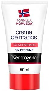 Crema de Manos Concentrada Neutrogena Sin Perfume (50 ml). La Fórmula Noruega para pieles sensibles, con Glicerina y Vitamina E, que repara las manos secas y agrietadas. Neutrogena - frontal