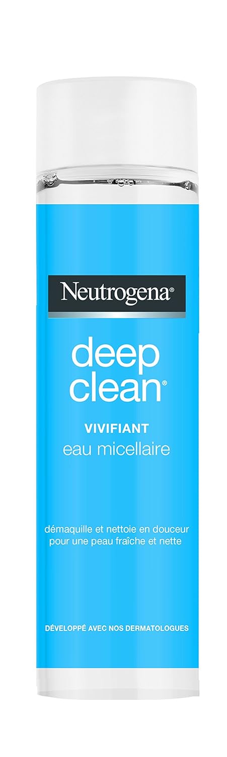 Neutrogena Deep Clean Agua Micelar Vivificante 200 ml. Una solución 3 en 1 que limpia, desmaquilla y suaviza la piel en un solo gesto, para todo tipo de pieles. Neutrogena - frontal