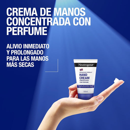 Neutrogena Duplo Crema de Manos Concentrada con Perfume (2x50ml). El tratamiento de reparación intensiva para manos secas y agrietadas, ahora en un pack ahorro de dos unidades. Neutrogena - pack