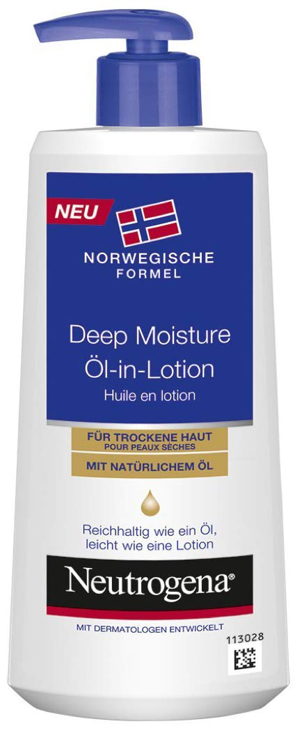 Neutrogena Fórmula Noruega Aceite en Loción Hidratación Profunda, 250ml. La nutrición intensiva de un aceite y la ligereza de una loción para una piel aterciopelada y luminosa al instante. Neutrogena - frontal