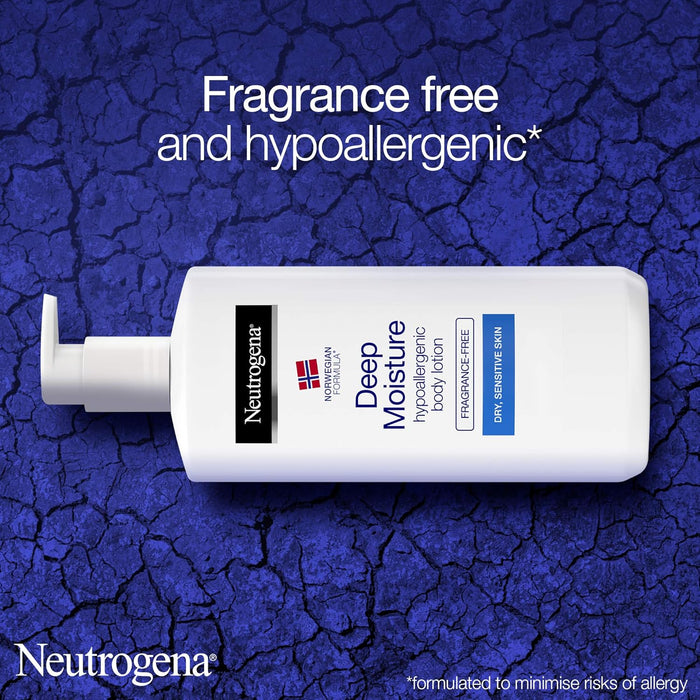 Neutrogena Fórmula Noruega Loción Corporal Hidratación Profunda para Piel Seca y Sensible, Sin Perfume, 400ml. El cuidado diario de alta tolerancia que hidrata y calma las pieles más reactivas. Neutrogena - uso