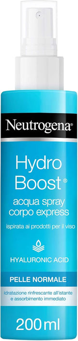 Neutrogena Hydro Boost Aqua Spray Corporal Express, 200ml. Hidratación facial avanzada ahora para tu cuerpo, con ácido hialurónico para una piel elástica y radiante al instante. Neutrogena - zoom
