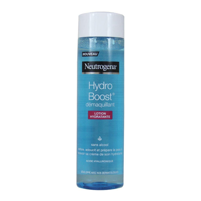 Neutrogena Hydro Boost Loción Limpiadora Hidratante en formato de 200 ml. Gel de agua desmaquillante con Ácido Hialurónico para una limpieza facial profunda. Neutrogena - frontal