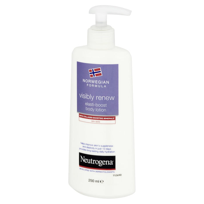 Neutrogena Visibly Renew Loción Corporal Elasticidad Intensa 250 ml. Hidratación profunda para piel seca que ayuda a mejorar la flexibilidad y el tono de la piel. Neutrogena - detalle