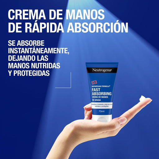 Pack Ahorro de 2 Cremas de Manos de Rápida Absorción Neutrogena (2x75ml). La crema reparadora no grasa ideal para el uso diario, ahora en un práctico pack doble. Neutrogena - pack