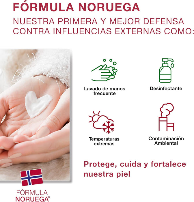 Pack de 2 Cremas de Manos Concentrada Sin Perfume de Neutrogena (2x50ml). El tratamiento reparador ideal para pieles sensibles, que alivia las manos secas y agrietadas. Neutrogena - presentacion