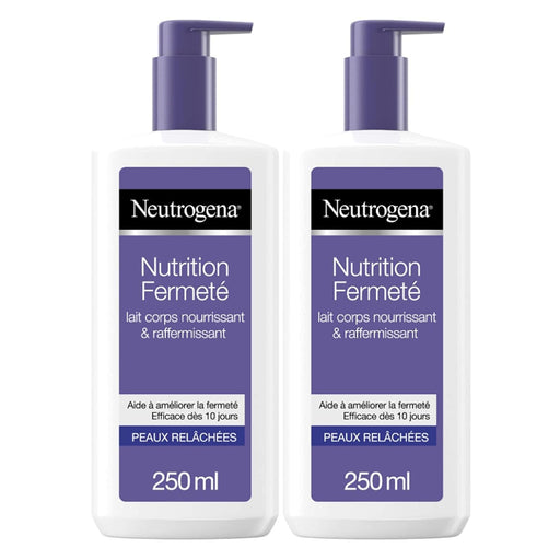 Pack de 2 Lociones Corporales Neutrogena Visibly Renew (2x250ml). Una leche corporal con minerales que estimulan el colágeno para mejorar la elasticidad e hidratar la piel. Neutrogena - frontal