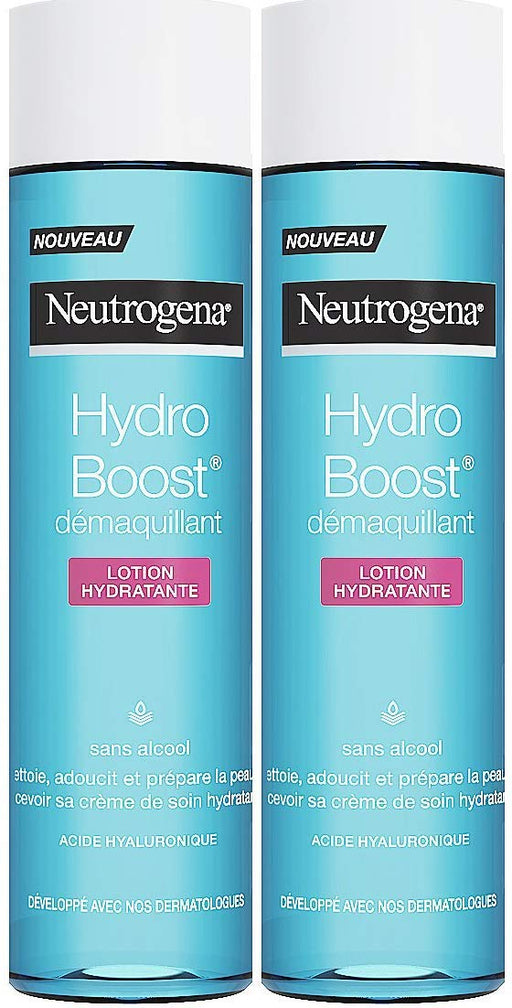 Pack de 2 Neutrogena Hydro Boost Loción Desmaquillante Hidratante 200ml. Gel de agua sin alcohol con Ácido Hialurónico, para una piel limpia, fresca y suave. Neutrogena - frontal