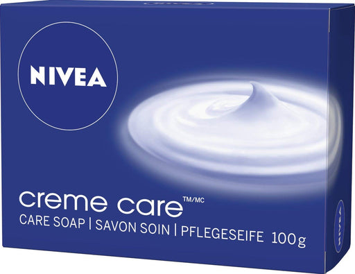 NIVEA Creme Care Jabón en Pastilla para Manos, 100g. Limpia tu piel con la máxima suavidad y protege su equilibrio de hidratación gracias a su fórmula con Pantenol y Glicerina. Nivea - frontal
