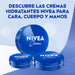 NIVEA Creme, Pack de 4 Latas de 150ml. La crema hidratante universal para toda la familia, con su icónica fragancia y fórmula que nutre y protege todo tipo de piel. Nivea - extra
