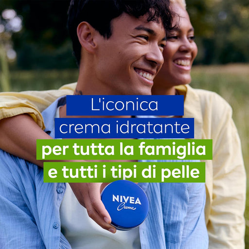 NIVEA Creme, Pack de 4 Latas de 150ml. La crema hidratante universal para toda la familia, con su icónica fragancia y fórmula que nutre y protege todo tipo de piel. Nivea - pack