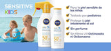 NIVEA SUN Kids Sensitive Protege & Juega Spray Solar FP50+ (300ml): Muy alta protección para la piel sensible de los niños, extra resistente al agua y en formato pistola. Nivea - pack