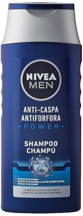 Pack de 6 Champús NIVEA MEN Anti-Caspa Power (6x250ml). Un champú fortalecedor con extracto de bambú que elimina el 100% de la caspa visible y previene su reaparición. Nivea - detalle