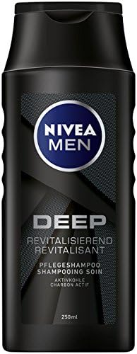 Pack de 6 Champús Revitalizantes NIVEA MEN Deep (6x250ml). Un champú de limpieza profunda para hombre con carbón activo y electrolitos para un cabello lleno de vitalidad. Nivea - frontal