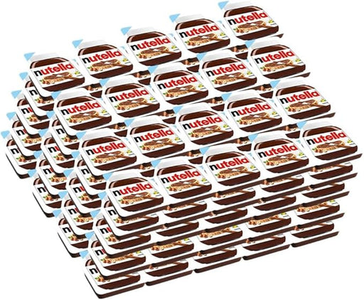 Caja de 100 Monodosis de Nutella para untar (100x15g). Un pack de almacenamiento con porciones individuales, perfecto para los almuerzos del cole, viajes y hostelería. Nutella - frontal