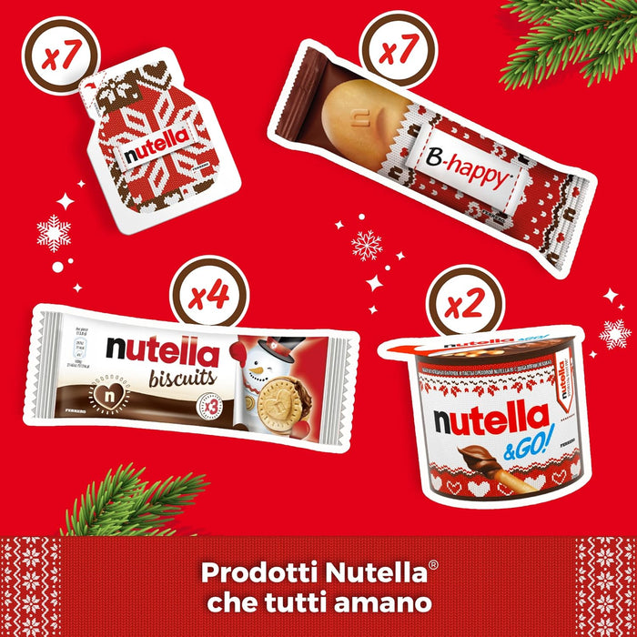 Calendario de Adviento Nutella con 24 porciones gourmet (528g). Un regalo de Navidad original con el sabor único de la famosa crema de avellanas y cacao. Nutella - extra