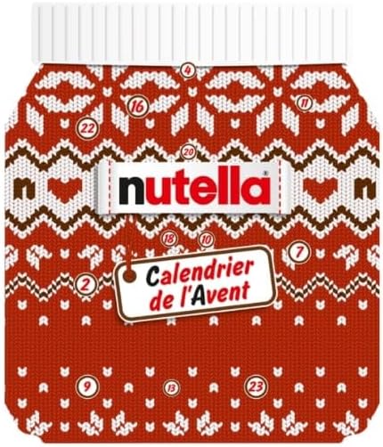 Calendario de Adviento Nutella con 24 porciones gourmet (528g). Un regalo de Navidad original con el sabor único de la famosa crema de avellanas y cacao. Nutella - frontal