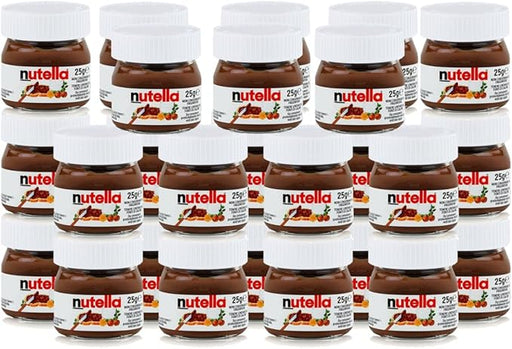 Pack Promocional de 26 Mini Tarros de Nutella (26x25g). La crema de cacao y avellanas en un formato individual de cristal, ideal para detalles, eventos o para darte un capricho. Nutella - frontal