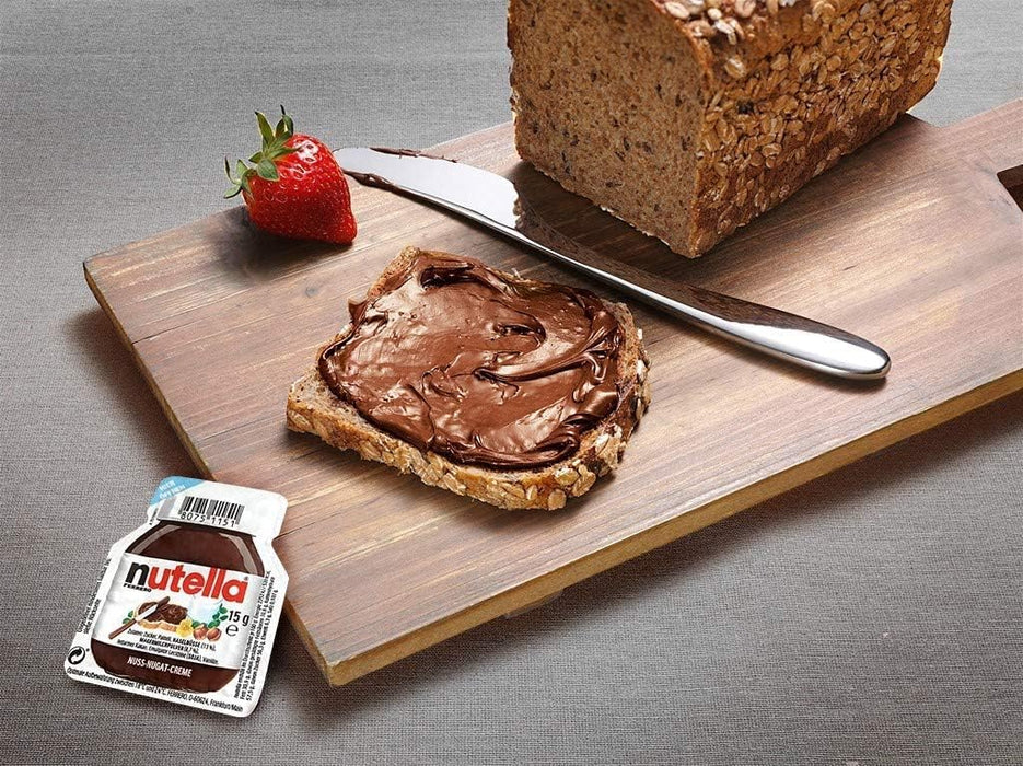 Pack Promocional de 40 Monodosis de Nutella (40x15g). La crema de cacao y avellanas en un formato individual, ideal para familias, pequeños negocios o para viajar. Nutella - detalle