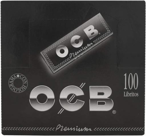 OCB Premium 1 1/4, Caja de 100 Librillos de Papel de Fumar. El formato de máximo ahorro para el fumador exigente. Papel ultrafino de combustión lenta para un sabor más puro. Ocb - frontal