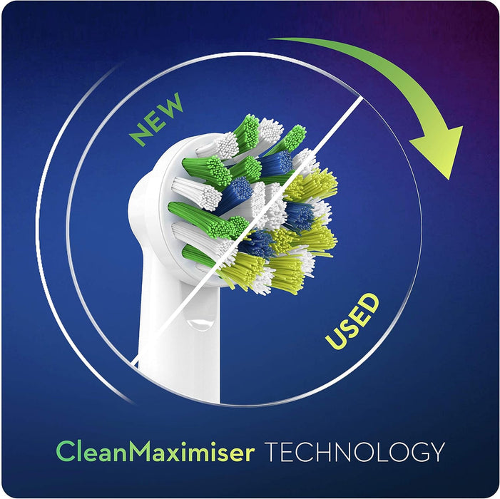 Oral-B CrossAction Pack de 5 Recambios para Cepillo Eléctrico. Con tecnología CleanMaximiser y filamentos angulados para una limpieza interdental profunda y encías más sanas. Oral-B - detalle