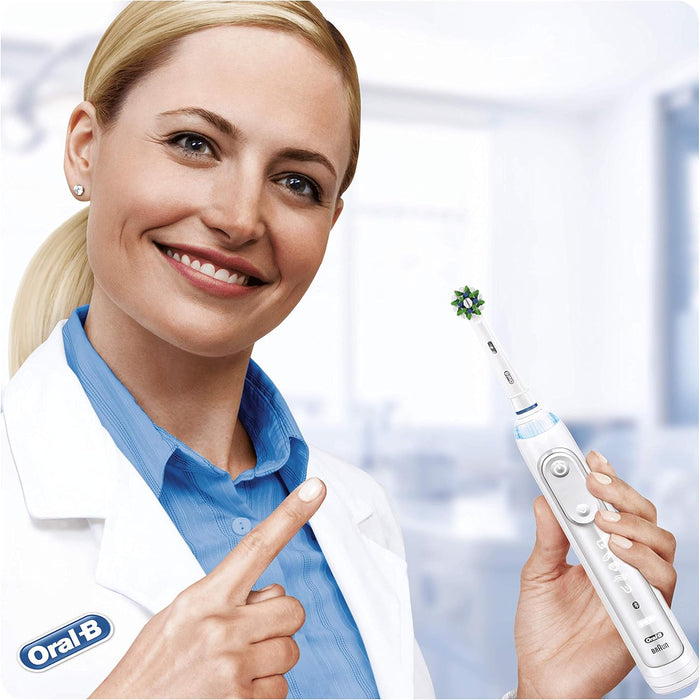 Oral-B CrossAction Pack de 5 Recambios para Cepillo Eléctrico. Con tecnología CleanMaximiser y filamentos angulados para una limpieza interdental profunda y encías más sanas. Oral-B - lateral