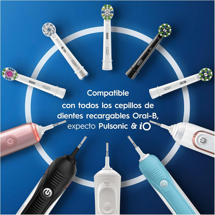 Oral-B CrossAction Pack de 8 Recambios para Cepillo Eléctrico. Con tecnología CleanMaximiser para un rendimiento óptimo y una eliminación de placa hasta un 100% superior. Oral-B - detalle