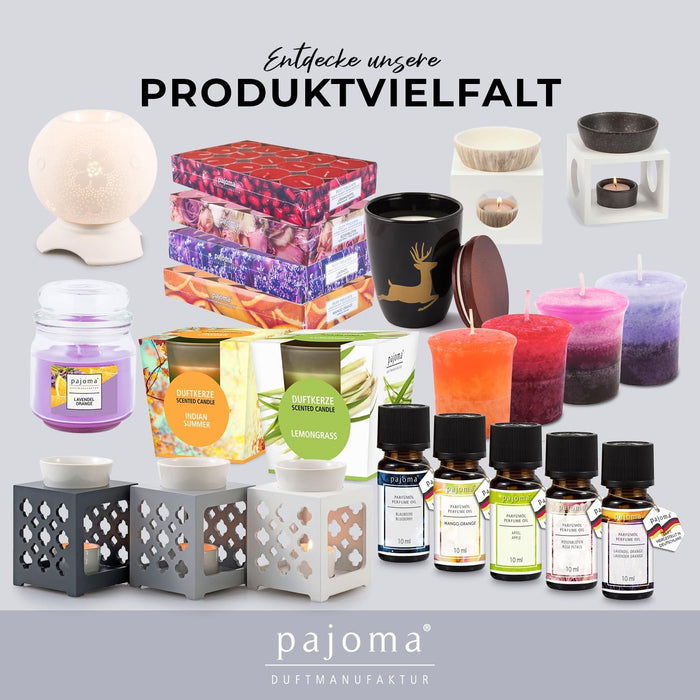 Pajoma Pack de 100 Velas de Té de Larga Duración (8 Horas): Velas blancas sin perfume ideales para hostelería, eventos, decoración del hogar y crear ambientes cálidos. Pajoma - presentacion