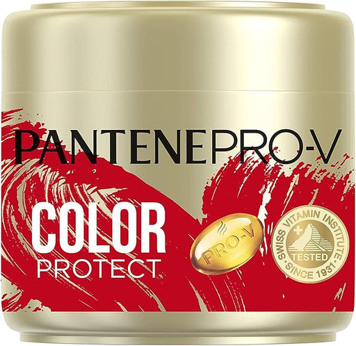 Mascarilla Pantene Pro-V Repara y Protege con Keratina. Un tratamiento intensivo para cabello teñido o con mechas que repara los signos del daño y protege el color. Pantene - frontal