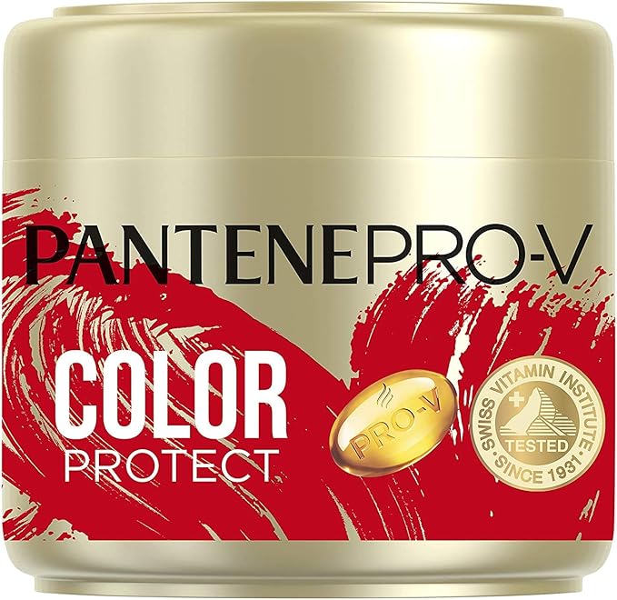 Mascarilla Pantene Pro-V Repara y Protege con Keratina. Un tratamiento intensivo para cabello teñido o con mechas que repara los signos del daño y protege el color. Pantene - frontal