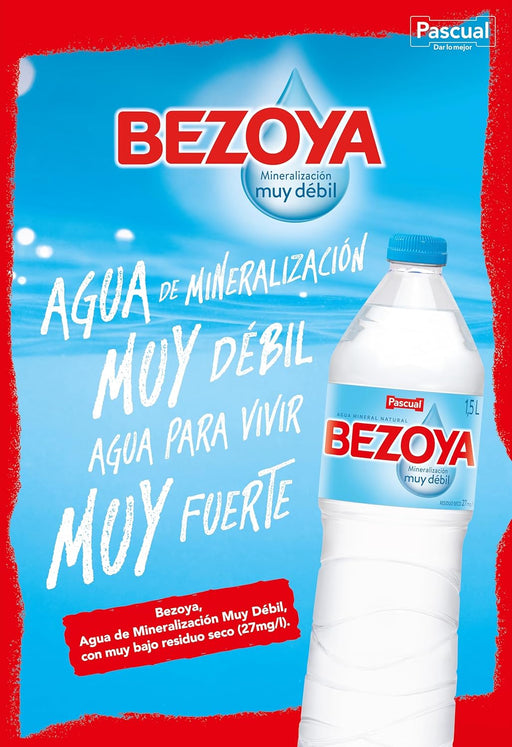 Bezoya Agua Mineral Natural de Mineralización muy Débil, Formato Ahorro 8L con Grifo. La opción más cómoda y sostenible para la hidratación diaria de toda la familia. Pascual - pack