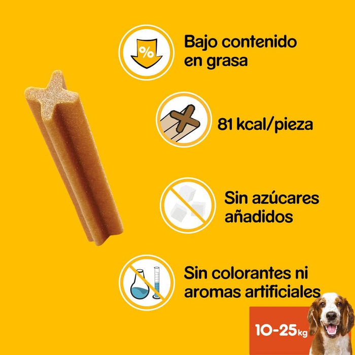 Pedigree Dentastix para Perros Medianos, pack ahorro de 56 sticks. Snack dental de uso diario para una higiene oral completa, reduce el sarro y mantiene el aliento fresco. Pedigree - presentacion