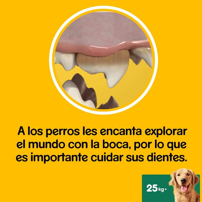 Pedigree Dentastix Snack Dental para Perros Grandes, pack de 56 unidades. Premios para la higiene oral diaria que reducen el sarro, limpian los dientes y refrescan el aliento. Pedigree - detalle