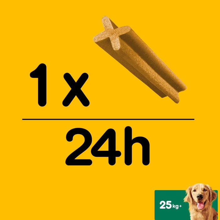 Pedigree Dentastix Snack Dental para Perros Grandes, pack de 56 unidades. Premios para la higiene oral diaria que reducen el sarro, limpian los dientes y refrescan el aliento. Pedigree - extra