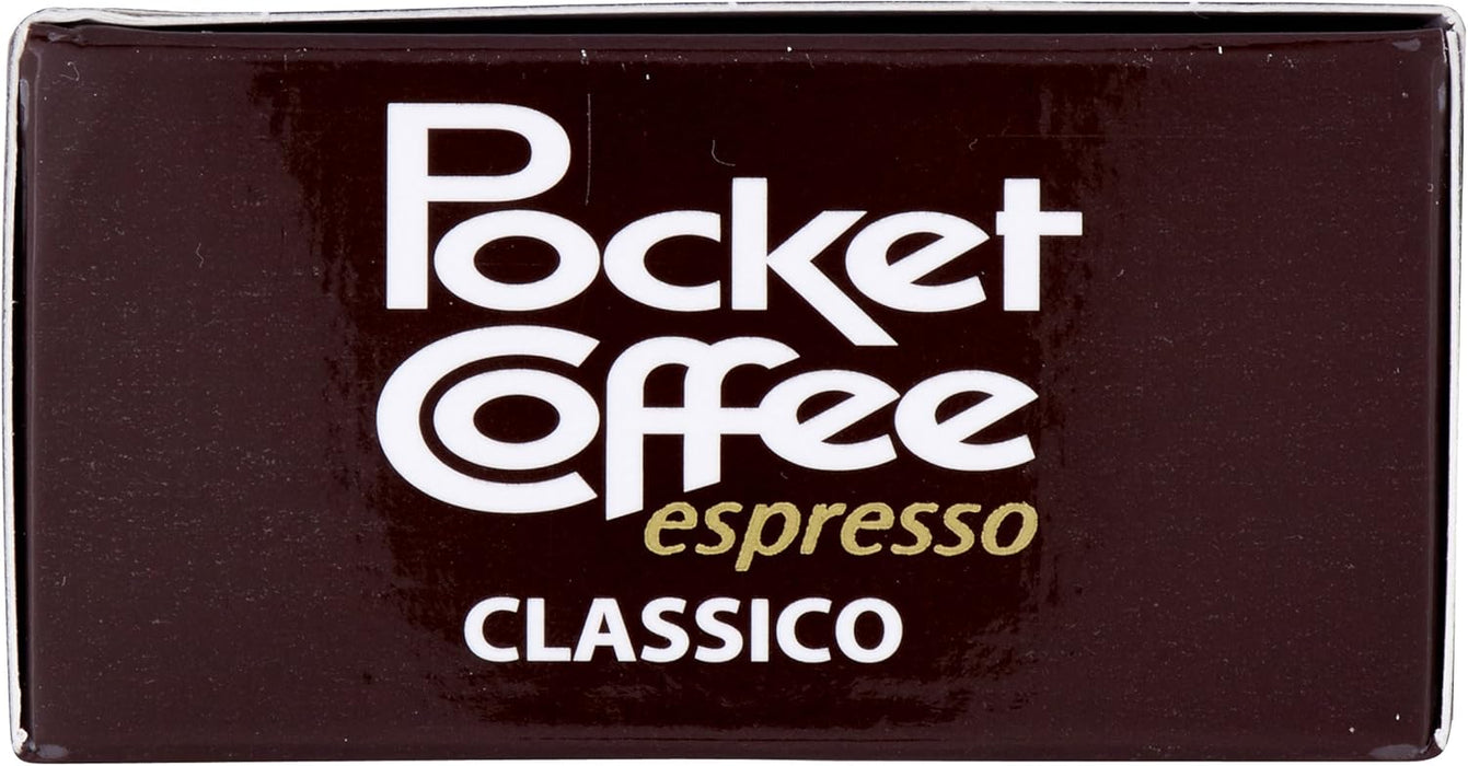 Ferrero Pocket Coffee Espresso, caja de 18 unidades (225g). El auténtico momento italiano para llevar, bombones de chocolate con un corazón de café Arábica líquido. Pocket Coffee - extra