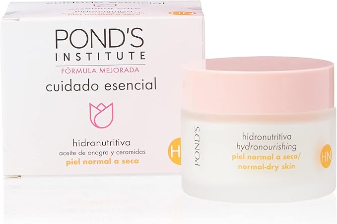 Pond's Crema Facial Hidronutritiva, 50 ml. Tratamiento de día y noche para piel normal a seca, enriquecida con Vitamina E e Hydro-Elastina para una piel nutrida y sedosa. Pond's - frontal