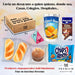 Desayuno Sorpresa a Domicilio "Caja Sonrisas" de Premium Moments. Un regalo original y personalizable con bollitos, zumo, batido y un amuleto sorpresa coleccionable. Premium Moments - lateral