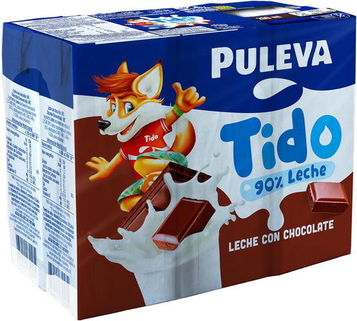 Puleva Batido de Cacao Slim, Pack de 6x200ml. Elaborado con 90% de leche, enriquecido con calcio, proteínas y vitamina D. Una merienda nutritiva y sin gluten. Puleva - pack