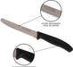 Quttin Basic Set de 6 Cuchillos de Mesa con hoja de sierra de 11cm. Un juego de cuchillos para el uso diario, resistentes y duraderos, con un práctico mango de color negro. Quttin - detalle