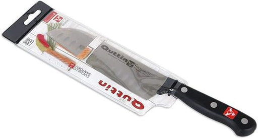 Quttin Cuchillo Santoku Profesional Sybarite, Hoja de 17 cm. Fabricado en acero alemán con Molibdeno Vanadio, ideal para filetear, cortar verduras y preparar sushi. Quttin - frontal