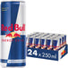 Red Bull Bebida Energética, pack de 24 latas de 250 ml. La bebida funcional con cafeína, taurina y vitaminas para revitalizar cuerpo y mente cuando más lo necesitas. Red Bull - frontal