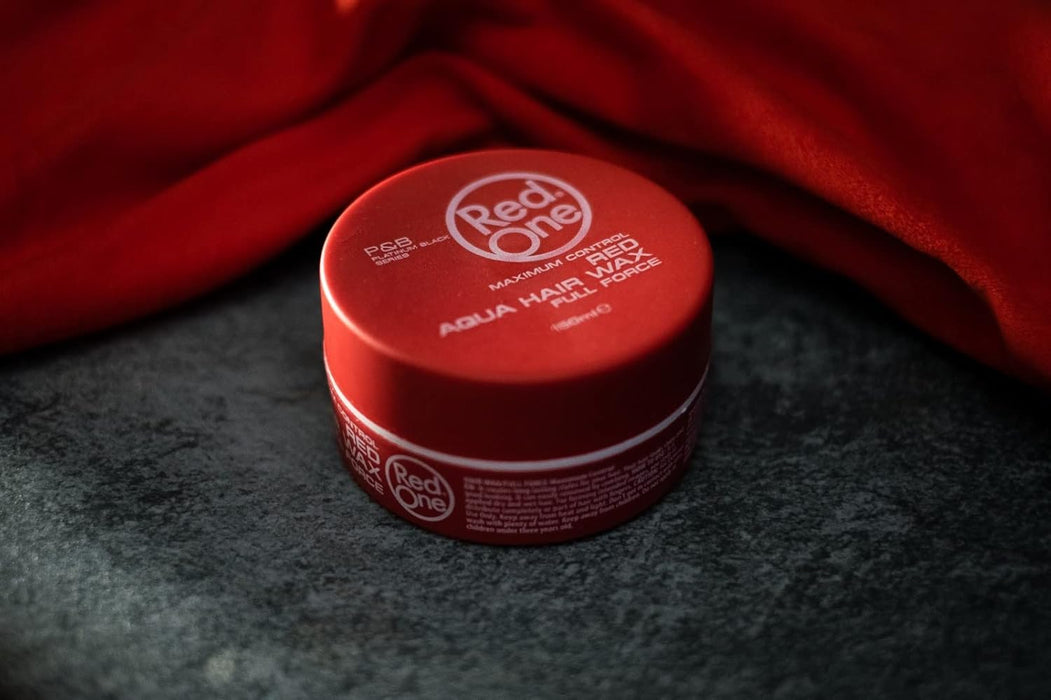 RedOne Aqua Hair Wax Full Force Roja, Pack de 4 botes de 150ml. Cera para el pelo con fijación fuerte y acabado brillante, ideal para un control máximo de tu peinado. Redone - ingredientes