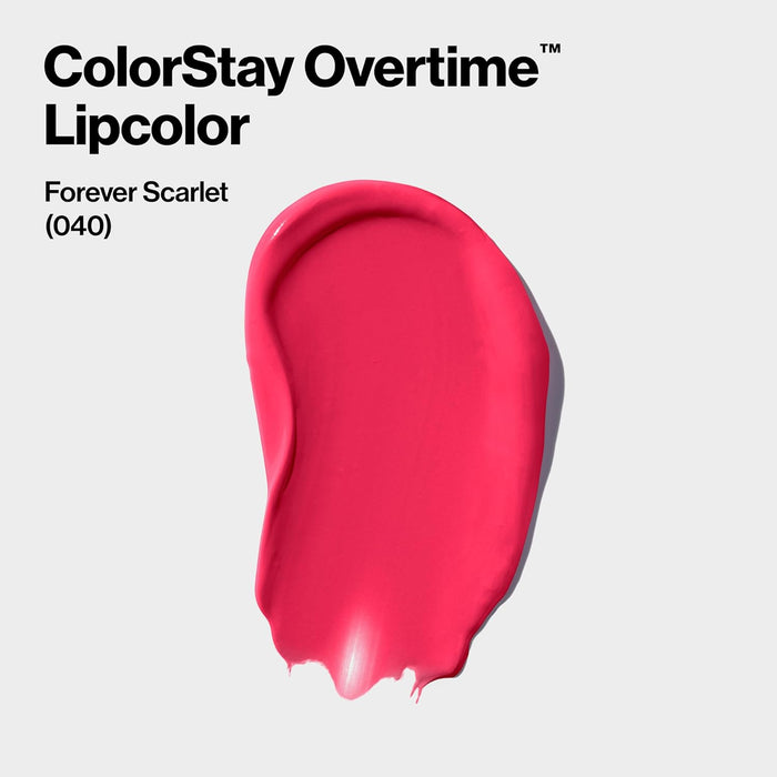 Revlon ColorStay Overtime Pintalabios Larga Duración 2 Pasos, Tono 020 Perennial Plum. Un labial líquido con top coat brillante para un color y confort hasta 16 horas. Revlon - detalle