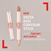 Rimmel Insta Duo Contour Stick, tono 200 Medium. Stick de contorno 2 en 1 con iluminador para esculpir y definir el rostro de forma rápida, fácil y con un acabado profesional. Rimmel London - zoom